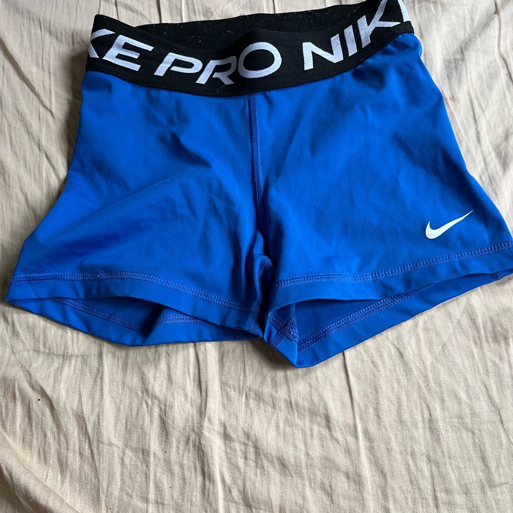 Royal Blue Nike Pro Shorts